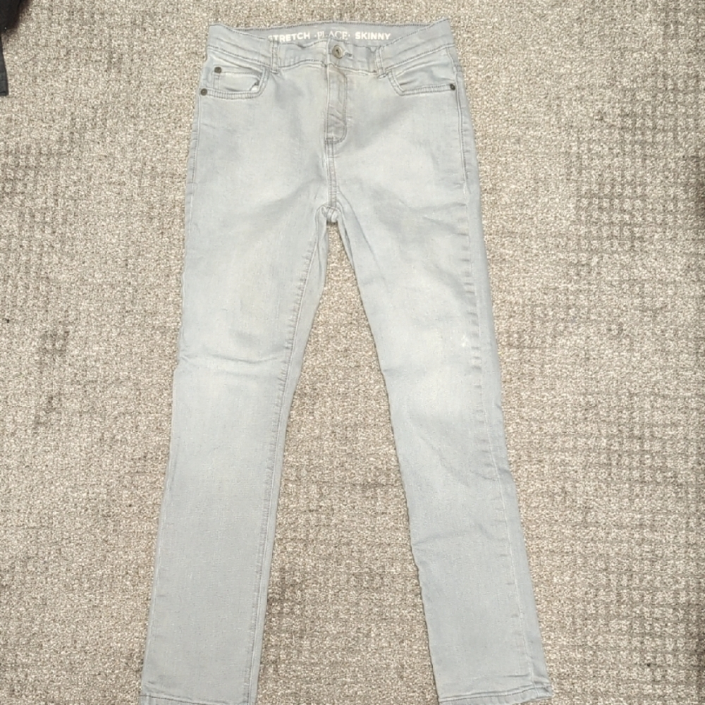 Boys Children's Place Gray Stretch Skinny Jeans Size 12